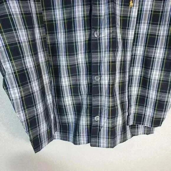 NEW Polo Ralph Lauren Sleepwear Mens Blue/Green Plaid Shirt Pajama Top MEDIUM M - Picture 3 of 6